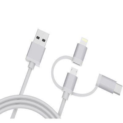 MFI 3M USB A To Micro Type C Lightning C48 All In One USB Cable